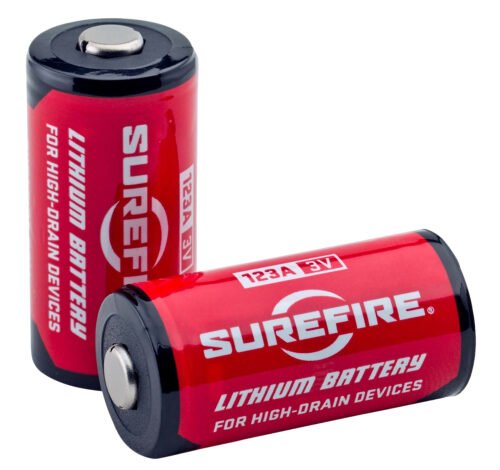 SureFire 123A Batteries Red/Black 3.0 Volts 1,500 mAh (6) Single Pack Clamshell