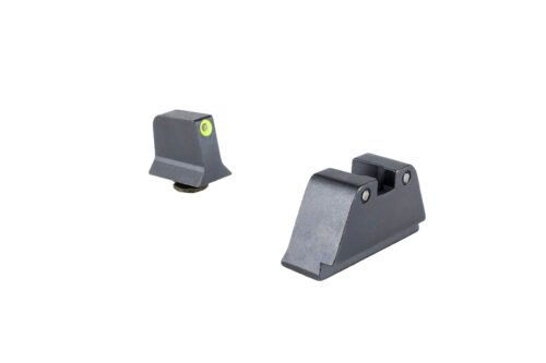Trijicon Suppressor/Optic Height, Night Sights, Yellow Front with Black Rear & Green Lamps (GL201-C-601135)