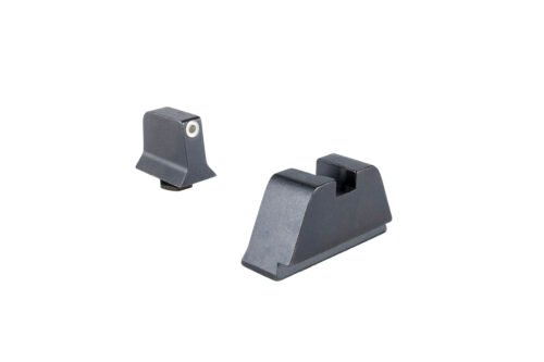 Trijicon Suppressor/Optic Height, Night Sights, White Front with Metal Rear & Green Lamps (GL201-C-601136)