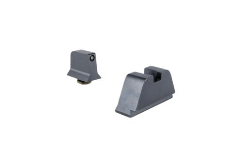 Trijicon Suppressor/Optic Height, Night Sights, Black Front with Metal Rear & Green Lamps (GL201-C-601137)