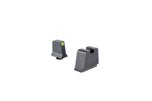 Trijicon Suppressor/Optic Height, Night Sights, Yellow Front with Metal Rear & Green Lamps (GL243-C-601147)
