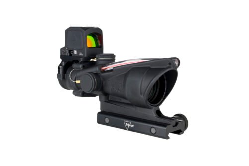 Trijicon ACOG/Rcr, 4x32mm Dual Illuminated Red Chevron .223 Reticle, Thumbscrew Mount (TA31-C-100813)
