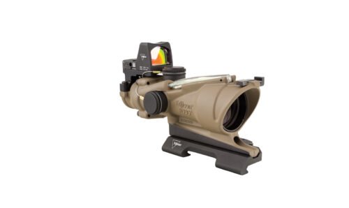 Trijicon ACOG Ecos, 4x32mm Dual Illuminated Green Crosshair 5.56 Reticle, Backup Iron Sights (TA31-D-100554)