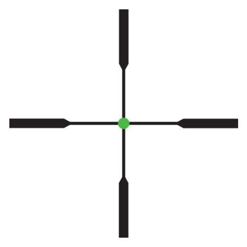 Trijicon AccuPoint 1-4x24mm Riflescope, Standard Duplex Crosshair Green Dot Reticle, 30mm Tube, Matte Black, Capped Adjusters (TR24-C-200071)